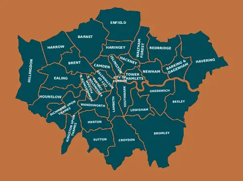 Company Let London Secure Flexible Corporate Tenancies London map